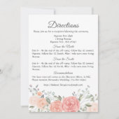 Floral Pink Details Routebeschrijving Roos Flowers Kaart (Voorkant)