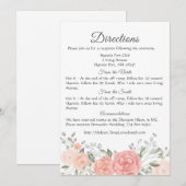 Floral Pink Details Routebeschrijving Roos Flowers Kaart (Voorkant / Achterkant)