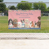 Floral Pink Dog Grooming Salon Promotional Banner (Insitu)
