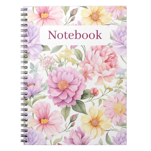 Floral Pink Dreamy Notitieboek (Voorkant)