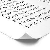 Floral Pink en Gold Elegant Wedding Seating Chart Poster (Hoek)