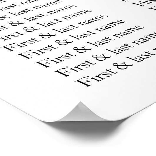 Floral Pink en Gold Elegant Wedding Seating Chart Poster (Hoek)