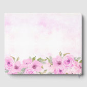  Floral Pink en Gold Princess Quinceanera Gastenboek (Achterkant)