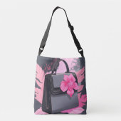 Floral Pink Explosion Purse AI art Crossbody Tas (Achterkant)
