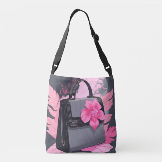Floral Pink Explosion Purse AI art Crossbody Tas (Achterkant)