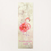 Floral Pink Flamingo, Bokeh - Motivatie Bericht Yogamat (Voorkant)