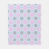 FLORAL PINK FLEECE DEKEN (Voorkant)