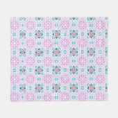 FLORAL PINK FLEECE DEKEN (Voorkant (Horizontaal))