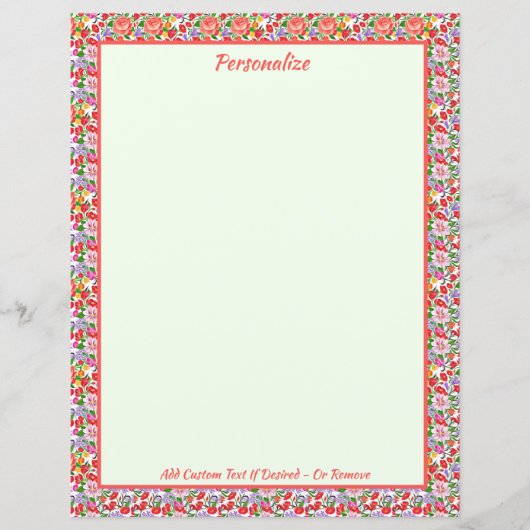   Floral Pink Flowers Gepersonaliseerd (Voorkant)