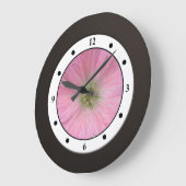 Floral Pink Garden Flower Modern Digits Grote Klok (Hoek)