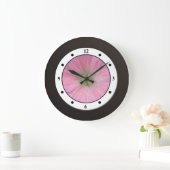 Floral Pink Garden Flower Modern Digits Grote Klok (Huis)