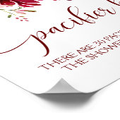 Floral Pink Girl Pacifier Hunt Baby shower Game Poster (Hoek)