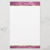 Floral Pink Glitter Kiss Proof Lips Briefpapier (Achterkant)