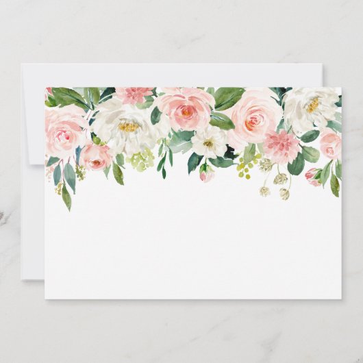 Floral Pink Gold 1e verjaardag Kaart (Achterkant)