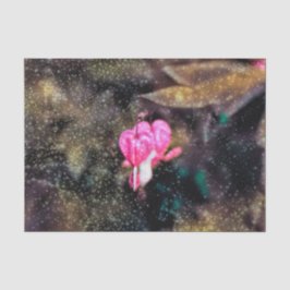 Floral Pink Gold Glitter Textielbloeding Harten Tissuepapier