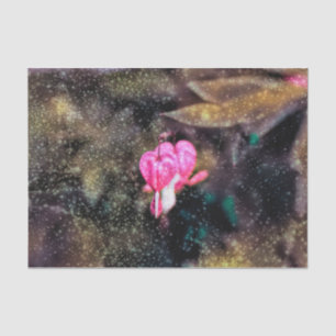 Floral Pink Gold Glitter Textielbloeding Harten Tissuepapier