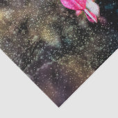 Floral Pink Gold Glitter Textielbloeding Harten Tissuepapier (Detail)