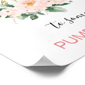 Floral Pink Gold Pumpkin Birthday Poster (Hoek)