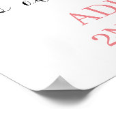 Floral Pink Gold Pumpkin Birthday Welkomstteken Poster (Hoek)