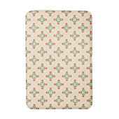 Floral Pink & Green Quilt Folk Art Pattern Badmat (Voorkant Verticaal)
