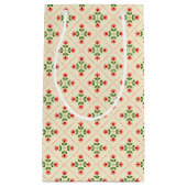 Floral Pink & Green Quilt Folk Art Pattern Klein Cadeauzakje (Voorkant)