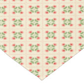 Floral Pink & Green Quilt Folk Art Pattern Tafelkleed (Gekanteld)