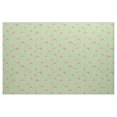 Floral Pink Green Striped Stof (Fat Quarter)