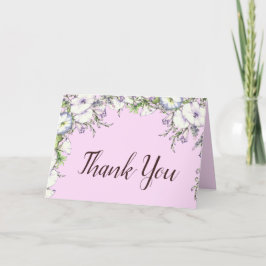 Floral Pink Handfasting Morning Glory Bedankkaart