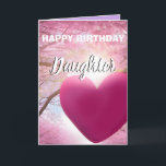 Floral Pink Happy Birthday Daughter Kaart<br><div class="desc">Het vinden van de juiste woorden om je gevoelens ten opzichte van je dochter uit te drukken kan een uitdaging zijn. Onze Floral Pink Happy Birthday Daughter Kaart komt met een doordachte boodschap die je liefde en bewondering overbrengt naar je dochter. Het bericht in de kaart is in een mooi...</div>