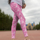 Floral Pink Heart Pattern Leggings<br><div class="desc">Floral Pink Heart Pattern Leggings</div>