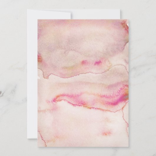 Floral Pink - Het is een meisje Baby shower Kaart (Achterkant)