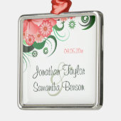 Floral Pink Hibiscus Wedding Keepomwille Ornamente Metalen Ornament (Links)