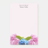 Floral Pink Hydrangea Home Kantoor Post-it® Notes (Voorkant)