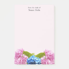 Floral Pink Hydrangea Home Kantoor Post-it® Notes