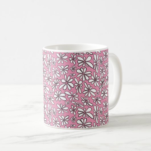 Floral Pink Koffiemok (Voorkant rechts)