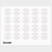  Floral Pink Lavender Custom Hartelijk dank Ronde Sticker (Vel)