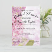 Floral Pink, Lavender Hydrangea Vrijgezellenfeest  Kaart (Staand voorkant)