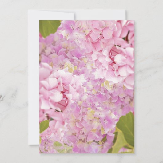 Floral Pink, Lavender Hydrangea Vrijgezellenfeest  Kaart (Achterkant)