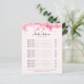 Floral Pink Make-up Hair Stylist Service Prijslijs (Staand voorkant)