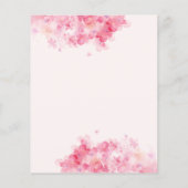 Floral Pink Make-up Hair Stylist Service Prijslijs (Achterkant)