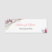 Floral Pink Naamplaatje (Voorkant)