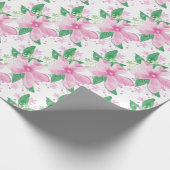 Floral Pink Orchid Pattern Cadeaupapier (Hoek)
