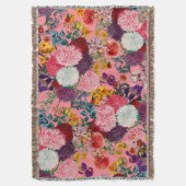 Floral Pink Pattern Deken (Voorkant Verticaal)