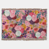 Floral Pink Pattern Deken (Voorkant)