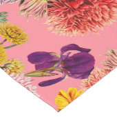 Floral Pink Pattern Korte Tafelloper (Hoek)