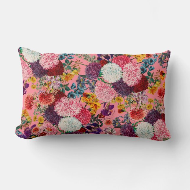 Floral Pink Pattern Kussen (Voorkant)