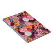Floral Pink Pattern Notitieboek (Rechterzijde)