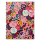 Floral Pink Pattern Notitieboek (Voorkant)