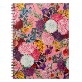 Floral Pink Pattern Notitieboek