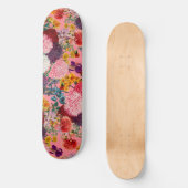 Floral Pink Pattern Persoonlijk Skateboard (Voorkant)